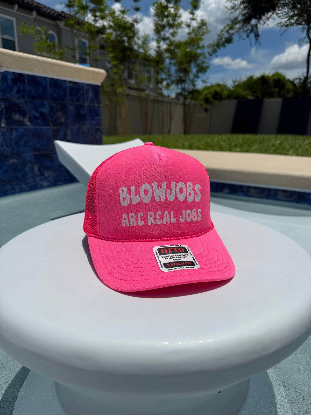 Blowjobs Are Real Jobs Trucker Hat