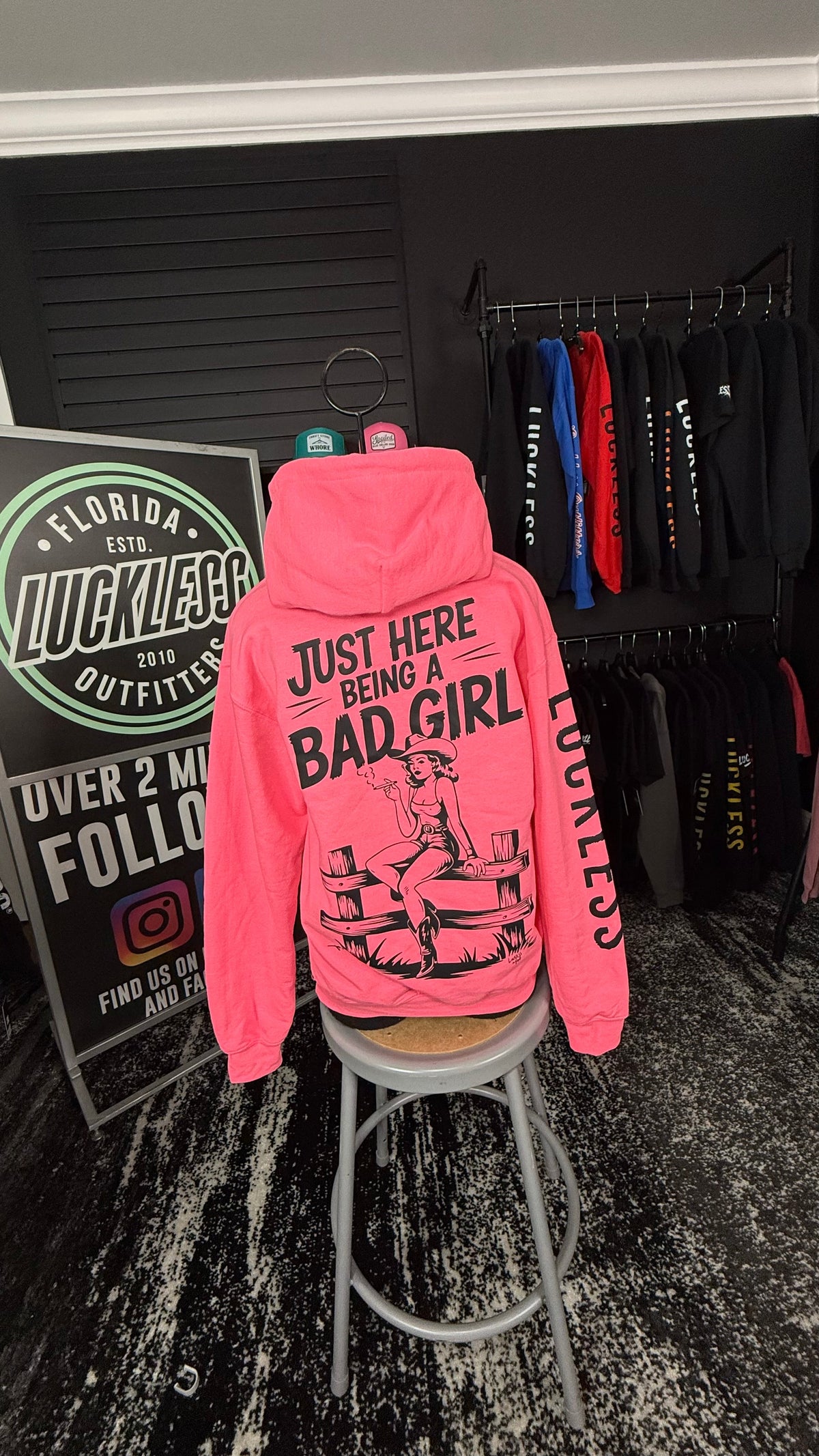Bad Girl Neon Pink Hoodie