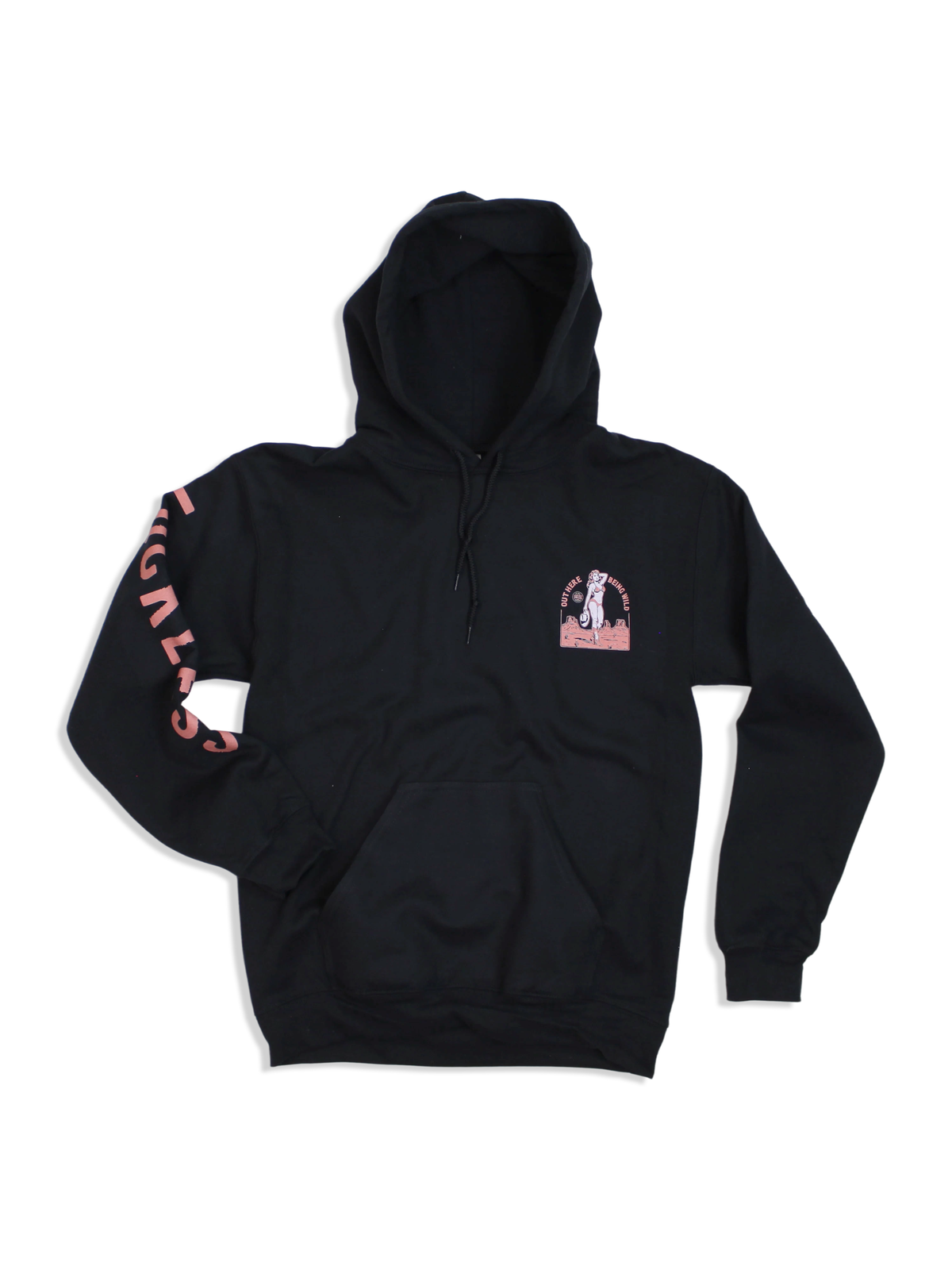 Out Here Being Wild Hoodie in Dusty Coral