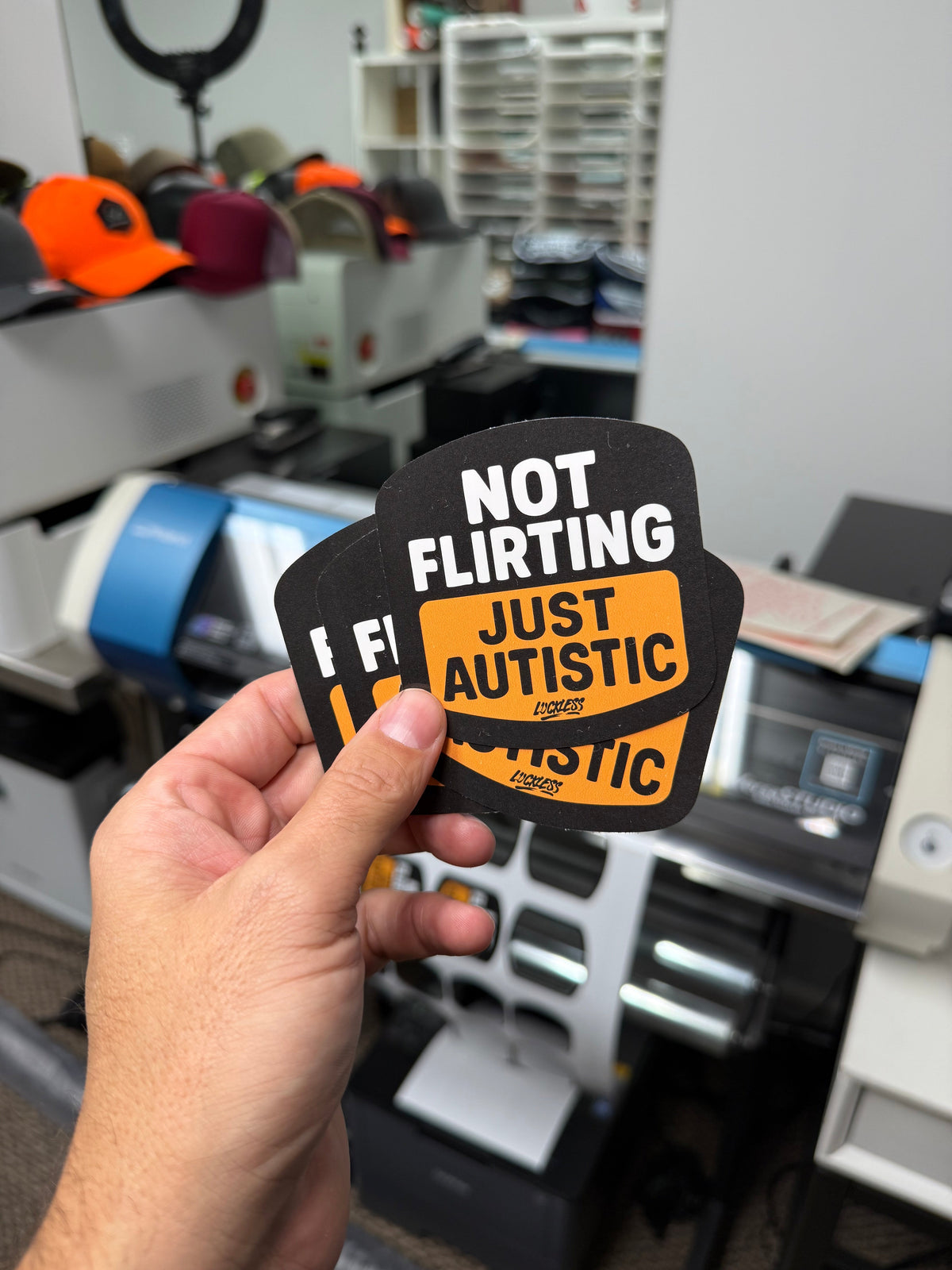 Not Flirting Just Autistic Sticker Decal